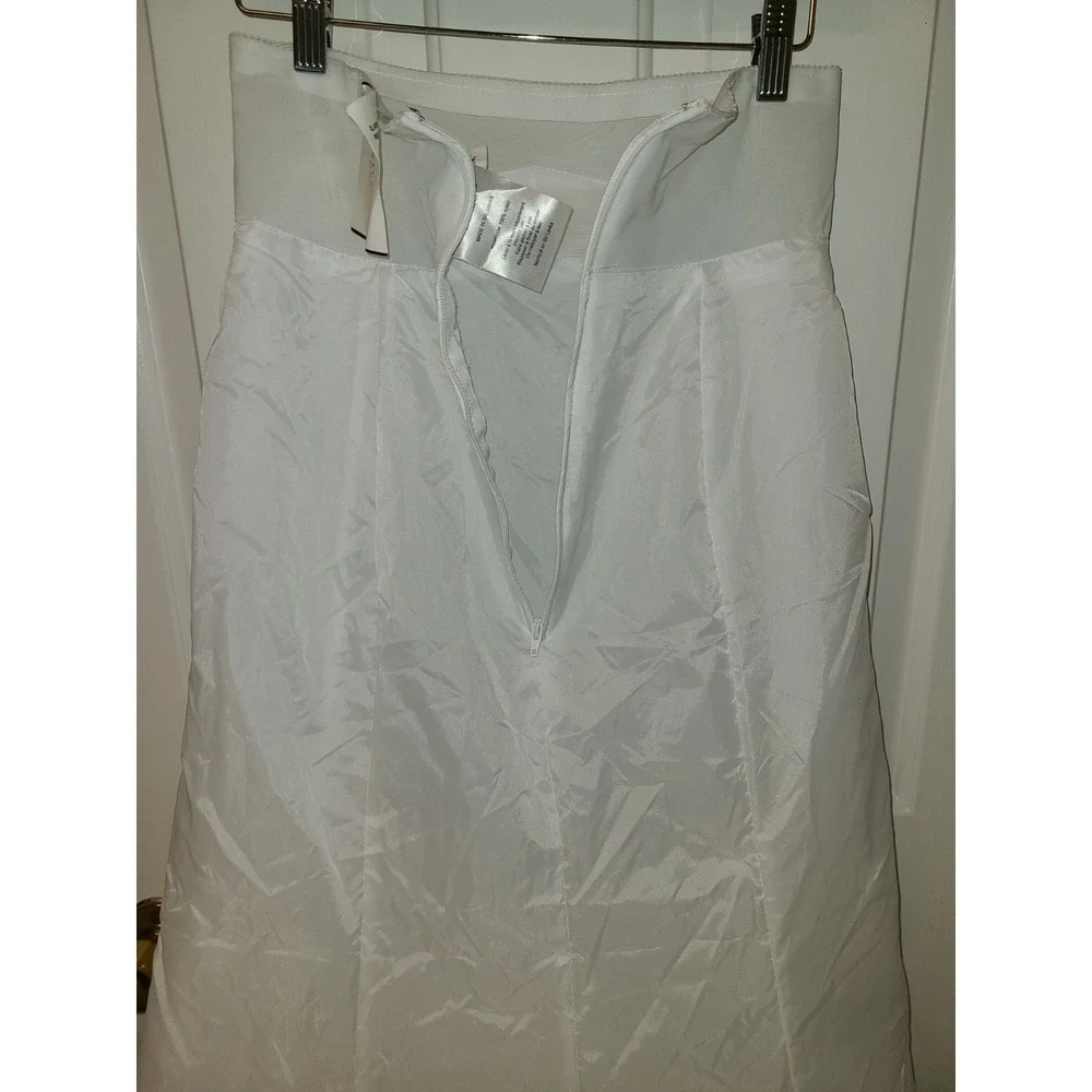 NWT‎ Davids Bridal White Fit and Flare Slip Petticoat Size 8 Style 550 Zipper